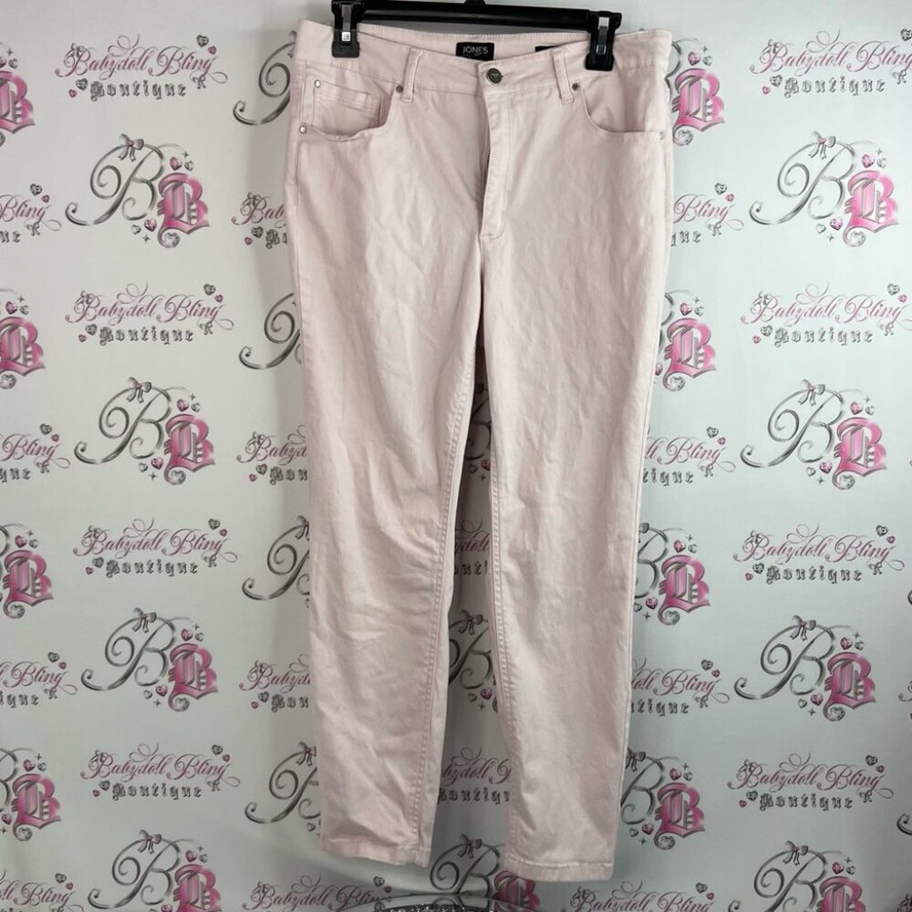 Jones New York jeans Lexington skinny crop Light Pink Straight Leg Jeans